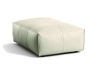Pouf rettangolare in pelle Black Tie Cubo CUB120