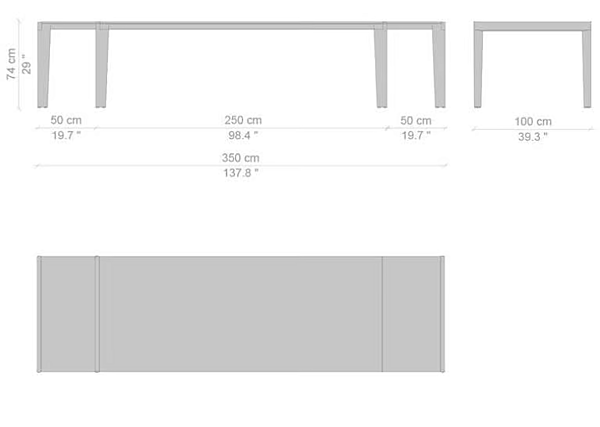 Tavolo rettangolare allungabile in MDF Longplane CASSINA fabbrica CASSINA dall'Italia. Foto №27