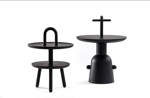Tavolino da caffè rotondo in legno CASSINA Reaction Poetique h 56 fabbrica CASSINA dall'Italia. Foto №3