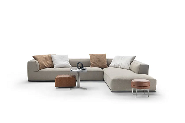 Divano angolare in tessuto con porta-riviste integrato FLEXFORM PERRY fabbrica FLEXFORM dall'Italia. Foto №12