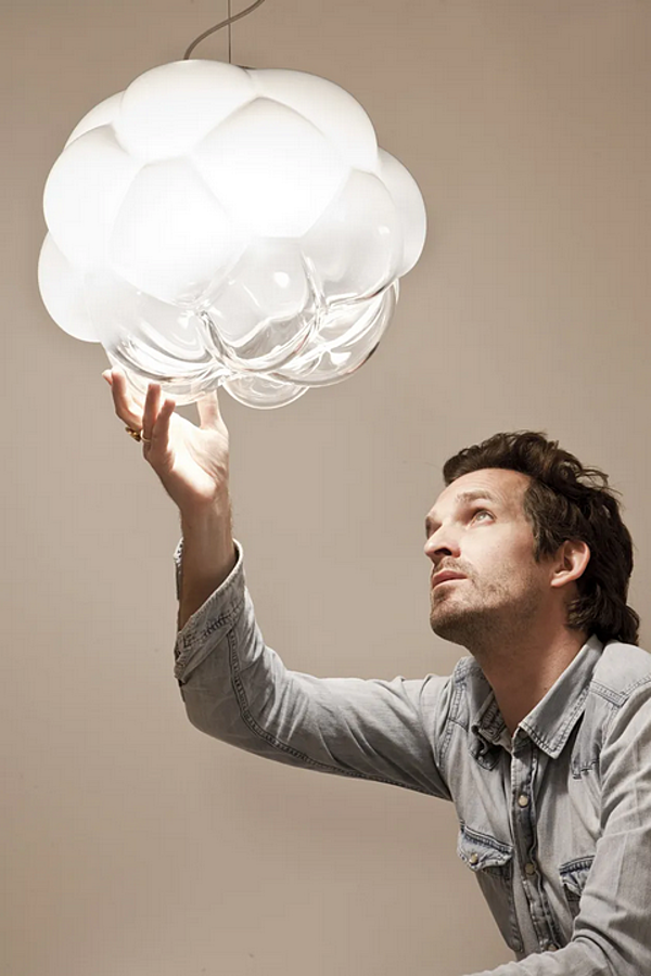 Lampada a sospensione in vetro Cloudy Fabbian F21 A02 71 fabbrica Fabbian dall'Italia. Foto №8