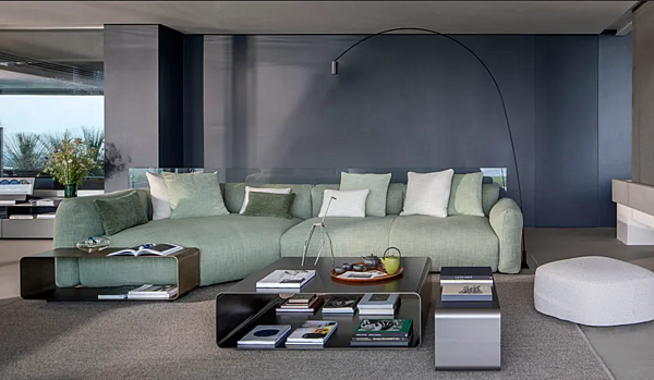 Divano angolare con copertura sfoderabile Flou Fiocco fabbrica Flou dall'Italia. Foto №4