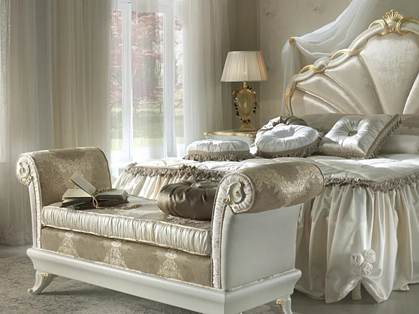 Letto matrimoniale in legno con testata imbottita CASA +39 ROSSINI 2504 fabbrica CASA +39 dall'Italia. Foto №2