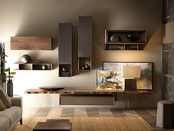 Parete di stoccaggio sezionale in legno GEO 01 ARTE BROTTO