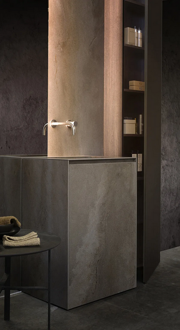 Mobile lavabo in gres porcellanato con lavabo integrato MODULNOVA Skill fabbrica Modulnova dall'Italia. Foto №2