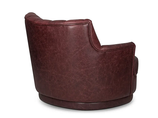 Poltrona in pelle imbottita con braccioli prugna BRABBU fabbrica BRABBU dall'Italia. Foto №4