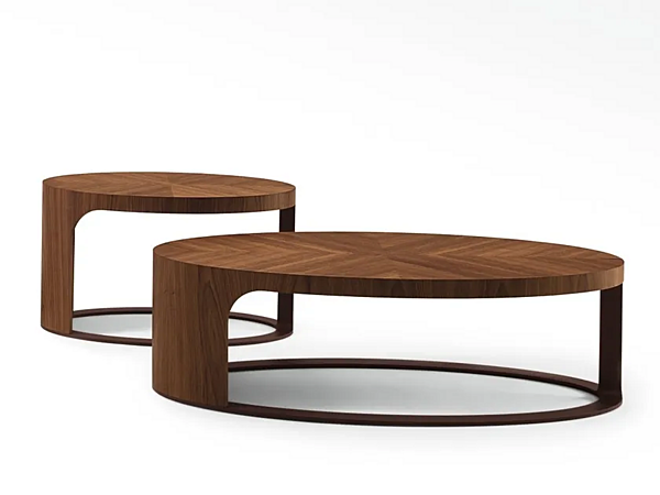 Tavolino da caffè ovale in legno GIORGETTI collezione Ling fabbrica GIORGETTI dall'Italia. Foto №1