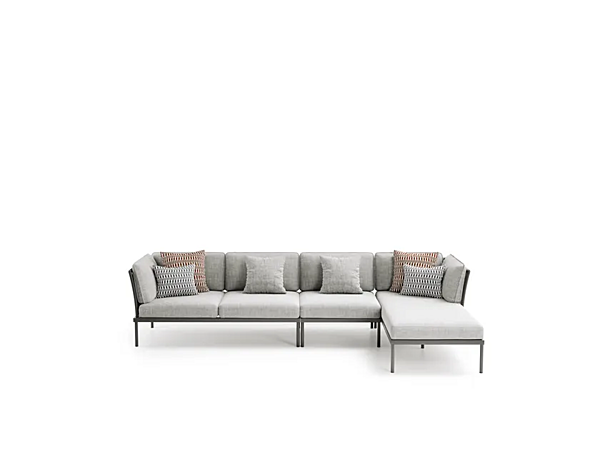 Divano modulare da giardino in tessuto con chaise longue Flash Atmosphera fabbrica ATMOSPHERA dall'Italia. Foto №5