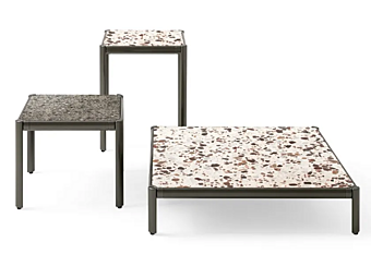 Tavolino da giardino con piano in palladiana GIORGETTI ALDIA 91010, 91011, 91012, 91013