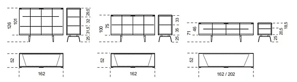 Buffet in vetro temperato con ante Pandora Light Gallotti&Radice fabbrica Gallotti & Radice dall'Italia. Foto №5