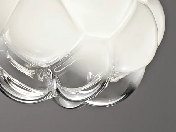 Lampada da soffitto in vetro nuvoloso Fabbian F21 E02 71 fabbrica Fabbian dall'Italia. Foto №4