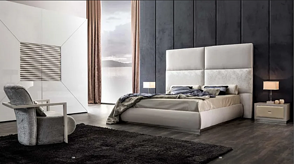 Letto imbottito con testiera alta CORTEZARI THARA 946 fabbrica CORTE ZARI dall'Italia. Foto №2
