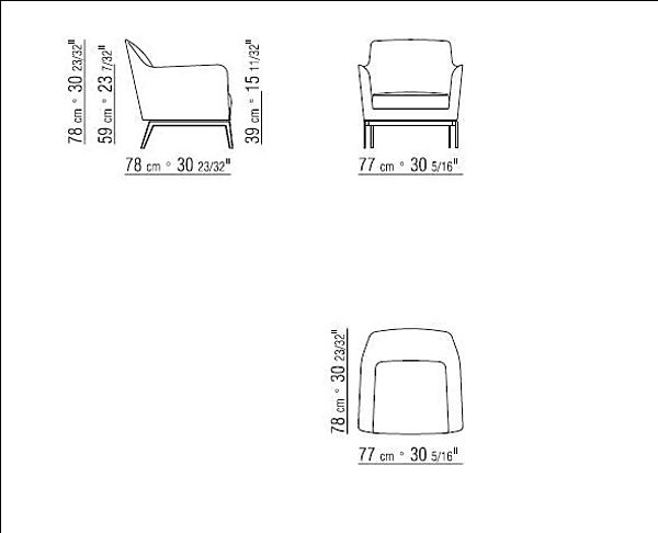 Poltrona in pelle con braccioli Luce FLEXFORM fabbrica FLEXFORM dall'Italia. Foto №4