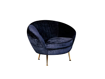 Poltrona con braccioli in tessuto Giulia Black Tie GIU10