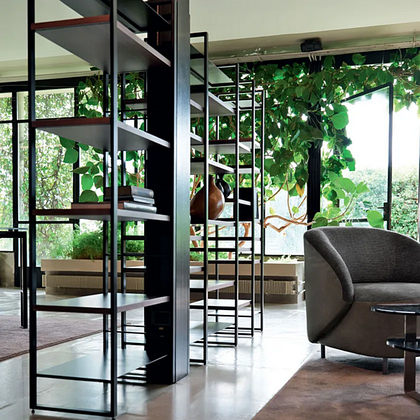 Libreria aperta in ferro e noce CORTEZARI LINK fabbrica CORTE ZARI dall'Italia. Foto №11