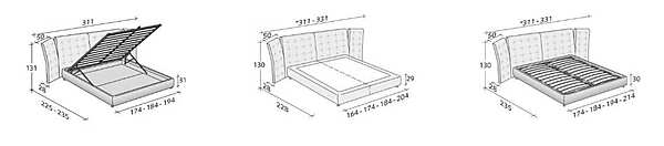 Letto Flou LMAV fabbrica Flou dall'Italia. Foto №10