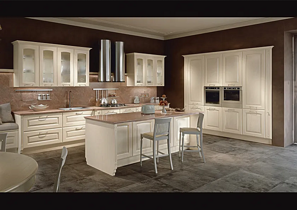 Cucina con isola in legno LUBE CUCINE collezione Veronica fabbrica LUBE CUCINE dall'Italia. Foto №1