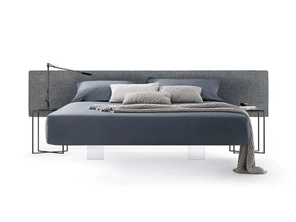 Letto matrimoniale in tessuto imbottito con schienale alto Duomo Design Plane Long Plus fabbrica Duomo Design dall'Italia. Foto №5