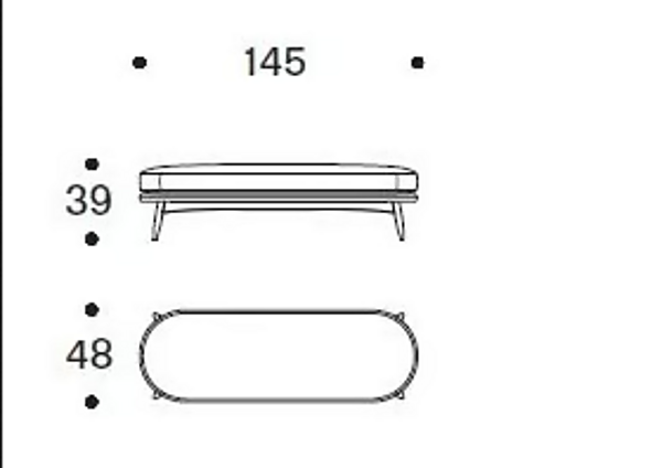 Panca in tessuto Oltremare Saba fabbrica SABA dall'Italia. Foto №5