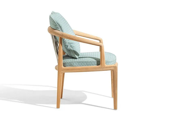 Sedia da giardino imbottita in teak con braccioli POLTRONA FRAU The Secret Garden fabbrica POLTRONA FRAU dall'Italia. Foto №8
