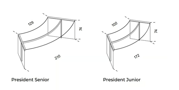 Scrivania in cristallo Gallotti&Radice collezione President Senior Junior fabbrica Gallotti & Radice dall'Italia. Foto №12