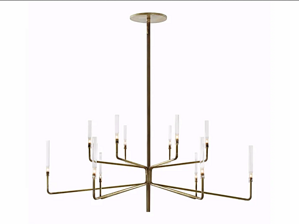 Lampadario in ottone dimmerabile a LED Epsilon Gallotti&Radice fabbrica Gallotti & Radice dall'Italia. Foto №1