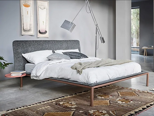Letto matrimoniale in tessuto con testata imbottita Rain NOVAMOBILI fabbrica NOVAMOBILI dall'Italia. Foto №1