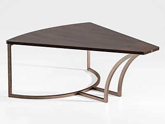 Tavolino da caffè triangolare in legno e metallo Blue Moon CPRN HOMOOD B145 fabbrica CPRN HOMOOD dall'Italia