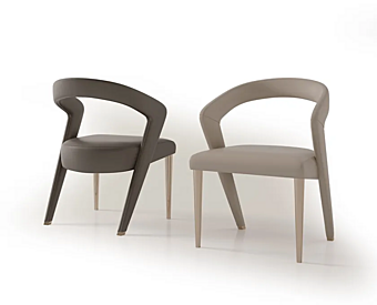 Poltrona in pelle imbottita con braccioli Wave Bizzotto Italia