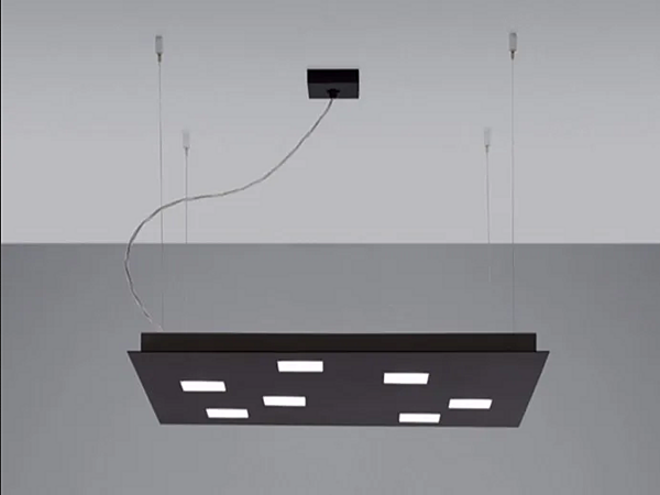 Lampada a sospensione in alluminio LED Fabbian Quarter fabbrica Fabbian dall'Italia. Foto №1