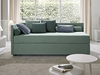 Divano letto in tessuto a due posti Brio Duomo Design