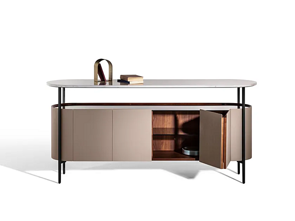 Sideboard in pelle con piano in marmo MI POLTRONA FRAU fabbrica POLTRONA FRAU dall'Italia. Foto №3