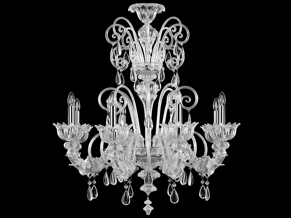 Lampadario in vetro di Murano con cristalli Montecristo MULTIFORME SRP0545-8-C fabbrica MULTIFORME dall'Italia. Foto №1