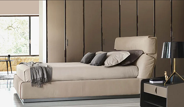Letto matrimoniale con testata imbottita Flou Gentleman fabbrica Flou dall'Italia. Foto №6