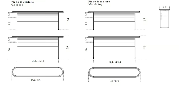 Tavolo consolle in legno e vetro Sensei Gallotti&Radice fabbrica Gallotti & Radice dall'Italia. Foto №3