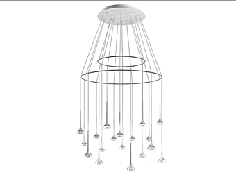 Lampadario a sospensione in cristallo LED Fairy AXOLIGHT SP FAIR 18