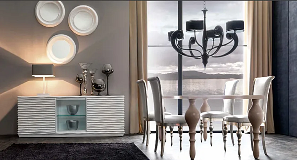 Credenza con ante in ebano CORTEZARI 455 fabbrica CORTE ZARI dall'Italia. Foto №2