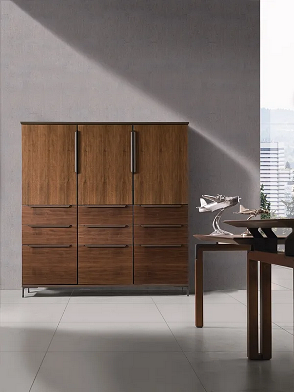 Scrivania esecutiva rettangolare in legno con piano in pelle I 4 Mariani Paso Doble fabbrica i 4 Mariani dall'Italia. Foto №10