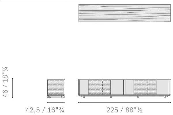 Credenza in tessuto tecnico POLTRONA FRAU collezione Lloyd Tex fabbrica POLTRONA FRAU dall'Italia. Foto №25
