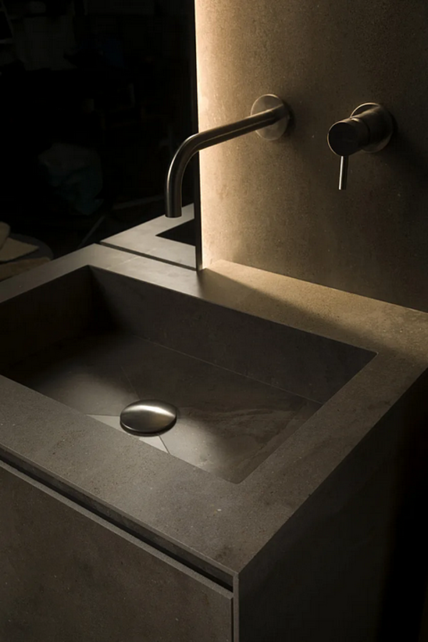 Mobile lavabo in gres porcellanato con lavabo integrato MODULNOVA Skill fabbrica Modulnova dall'Italia. Foto №5