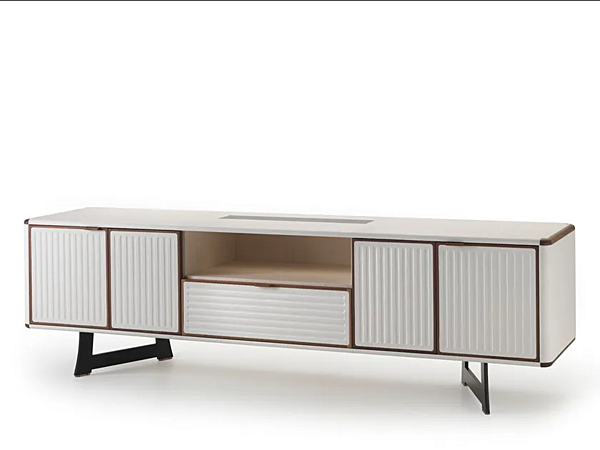 Credenza in legno rivestita in pelle con ante Moore i 4 Mariani fabbrica i 4 Mariani dall'Italia. Foto №3