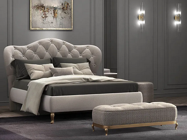 Letto matrimoniale con testata trapuntata CASA +39 FLY C22003, C22004 fabbrica CASA +39 dall'Italia. Foto №1