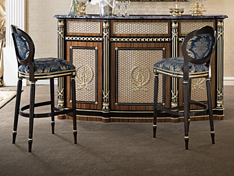 Sgabello bar in tessuto imbottito Modenese Luxury Interiors 14523 fabbrica MODENESE GASTONE dall'Italia