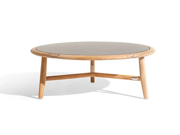 Tavolino da giardino rotondo basso in teak con top in ceramica POLTRONA FRAU The Secret Garden fabbrica POLTRONA FRAU dall'Italia. Foto №2