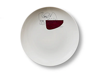 Set di 2 piatti dessert in porcellana CASSINA GNR Service Prunier GNR 20