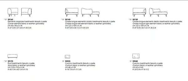 Divano angolare in tessuto con chaise longue GIORGETTI DRIVE fabbrica GIORGETTI dall'Italia. Foto №5