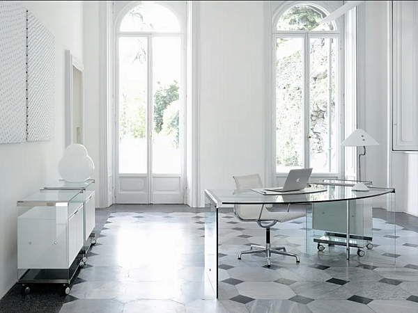 Scrivania in cristallo Gallotti&Radice collezione President Senior Junior fabbrica Gallotti & Radice dall'Italia. Foto №3