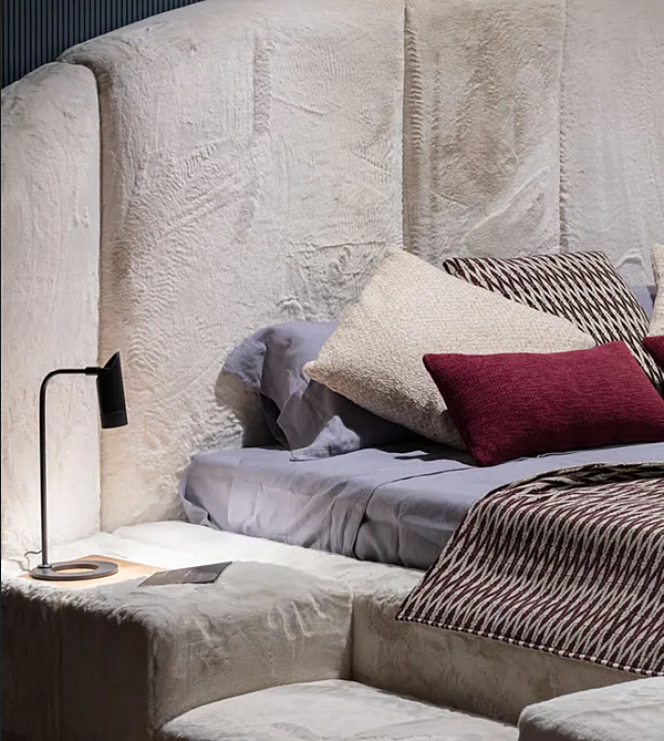 Letto matrimoniale con testata imbottita in tessuto CASA +39 CONCEPT 01 ECO001 fabbrica ENCORE (by CASA +39) dall'Italia. Foto №13