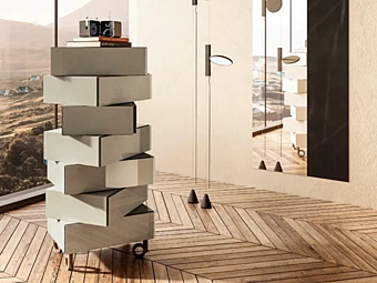Cassettiera con ruote in legno Morgana LAGO
