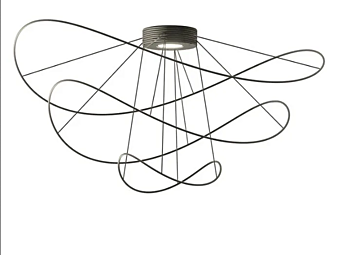 Lampada da soffitto LED in metallo AXOLIGHT Hoops PL HOOPS 2, PL HOOPS 3